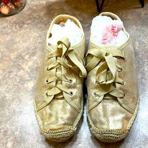 Gold Espadrilles